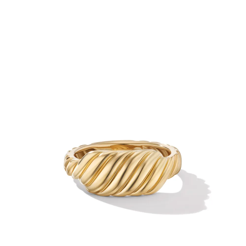 Sculpted Cable Contour Ring in 18K Yellow Gold