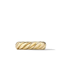 Sculpted Cable Band Ring in 18K Yellow Gold