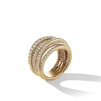 Pavé Chain Necklace in 18K Yellow Gold with Diamonds, 7mm