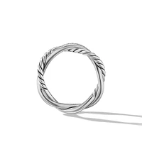 Petite Infinity Band Ring in Sterling Silver with Diamonds