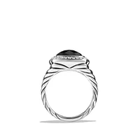 Albion Ring in Sterling Silver with Black Onyx and Diamonds, 11mm