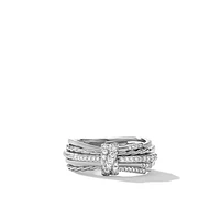 Angelika? Ring in Sterling Silver with Pavé Diamonds