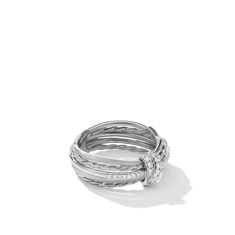 Angelika? Ring in Sterling Silver with Pavé Diamonds