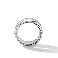 Sculpted Cable Band Ring in Sterling Silver
