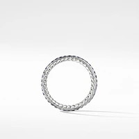 DY Eden Band Ring in Platinum with Pavé Blue Sapphires, 1.85mm