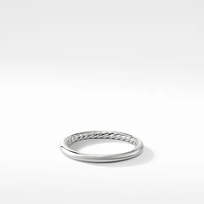 Petite Infinity Band Ring in 18K Yellow Gold with Diamonds, 4mm