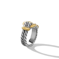 Thoroughbred Loop Ring in Sterling Silver with 18K Yellow Gold