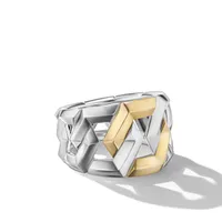 Carlyle Ring in Sterling Silver with 18K Yellow Gold (TEST)