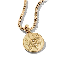 Capricorn Amulet in 18K Yellow Gold with Diamonds, 28.7mm