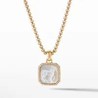 Petrvs® Horse Amulet in 18K Yellow Gold with Mother of Pearl and Pavé Diamonds