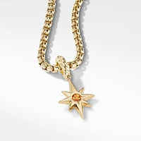 North Star Birthstone Amulet in 18K Yellow Gold with Citrine