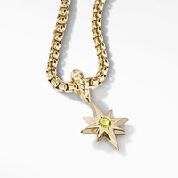 North Star Birthstone Amulet in 18K Yellow Gold with Peridot