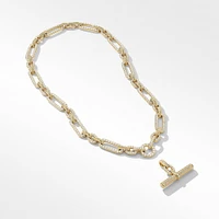 Lexington E/W Barrel Pendant in 18K Yellow Gold with Diamonds, 36mm