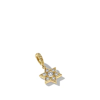 Star of David Pendant in 18K Yellow Gold with Diamonds