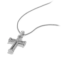 Chevron Cross Pendant in Sterling Silver
