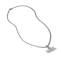 Lexington E/W Barrel Pendant in Sterling Silver