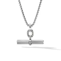 Lexington E/W Barrel Pendant in Sterling Silver