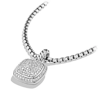 Albion Pendant in Sterling Silver with Pavé Diamonds
