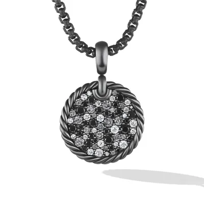 DY Elements® Space Pendant in Blackened Silver with Pavé Diamonds