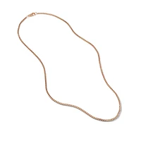 Box Chain Necklace in 18K Rose Gold, 2.7mm