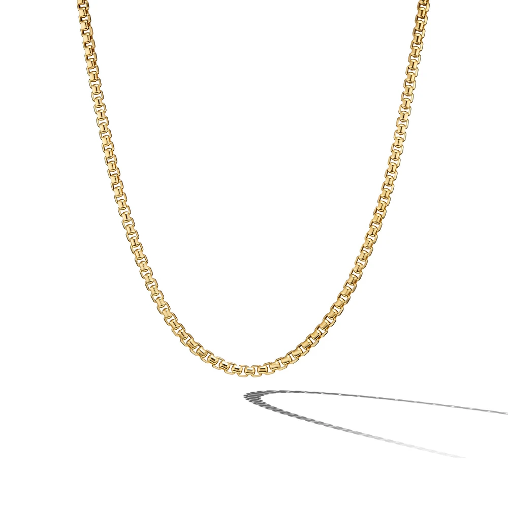 Box Chain Necklace in 18K Yellow Gold, 5mm