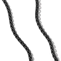 Box Chain Necklace with Stainless Steel and Sterling Silver