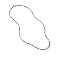 Box Chain Necklace in Grey Titanium