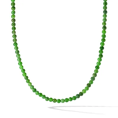 Spiritual Beads Necklace with Nephrite Jade and 18K Yellow Gold