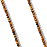 Spiritual Beads Necklace in Sterling Silver with Tigers Eye