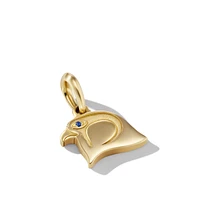 Cairo Falcon Amulet in 18K Yellow Gold with Sapphire