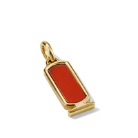 Cairo Cartouche Amulet in 18K Yellow Gold with Carnelian