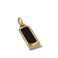 Cairo Cartouche Amulet in 18K Yellow Gold with Black Onyx