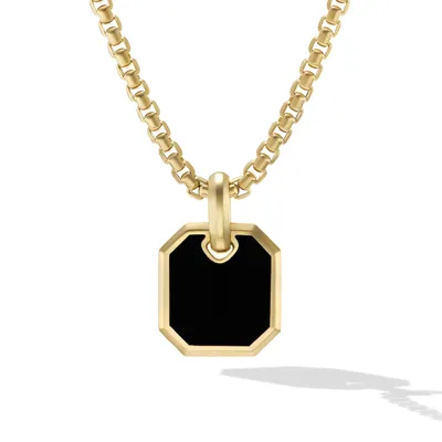 Roman Amulet in 18K Yellow Gold with Black Onyx