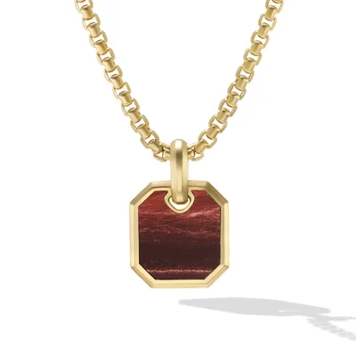 Roman Amulet in 18K Yellow Gold with Red Tigers Eye