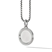 St. Christopher Amulet in Sterling Silver with Pavé Black Diamonds