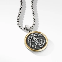 Petrvs Angel Pendant in Sterling Silver with 18K Yellow Gold, 33mm