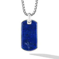 Streamline® Tag in Sterling Silver with Lapis