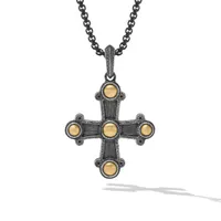 Shipwreck Cross Amulet in Sterling Silver with 18K Yellow Gold