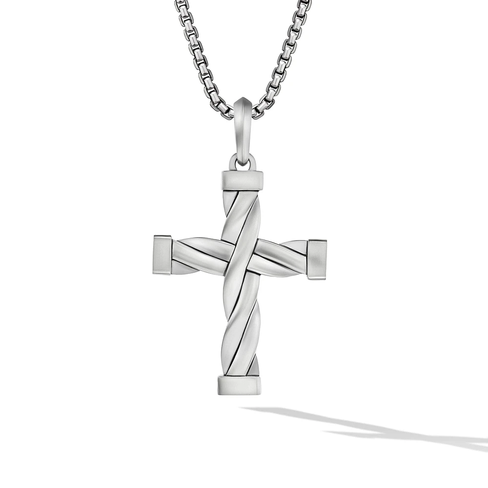 DY Heliosâ„¢ Cross Pendant in Sterling Silver, 48mm