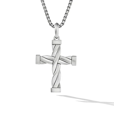 DY Heliosâ„¢ Cross Pendant in Sterling Silver, 48mm