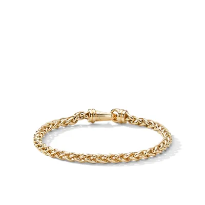 Wheat Chain Bracelet in 18K Yellow Gold