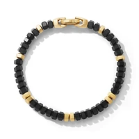 Hex Bead Bracelet with Black Onyx and 18K Yellow Gold