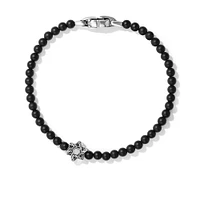 Spiritual Beads Star of David Bracelet in Sterling Silver with Black Onyx