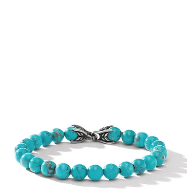 Spiritual Beads Bracelet in Sterling Silver with Turquoise