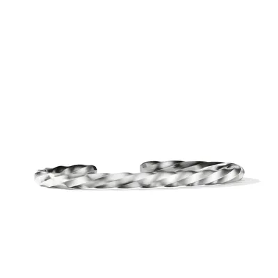 Cable Edge? Cuff Bracelet in Recycled Sterling Silver