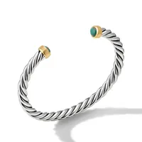 Cable Cuff Bracelet with 18K Yellow Gold and