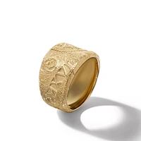 Shipwreck Cigar Band Ring in 18K Yellow Gold