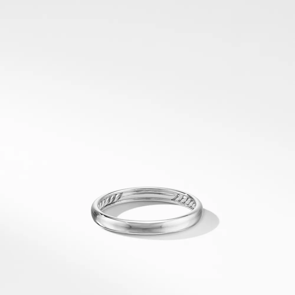 DY Classic Band Ring in 18K White Gold