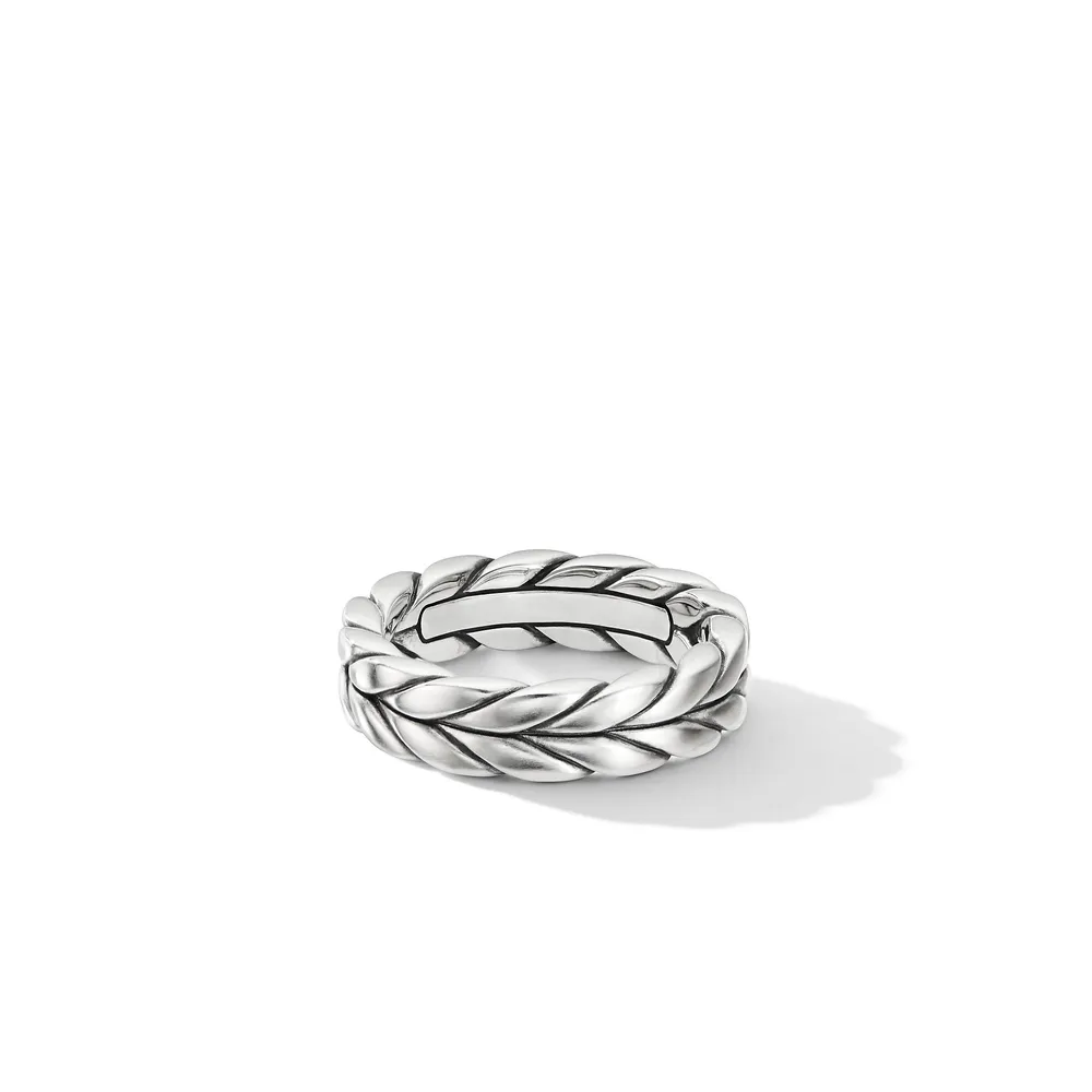 Chevron Band Ring in Sterling Silver