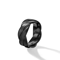 DY Heliosâ„¢ Band Ring in Black Titanium